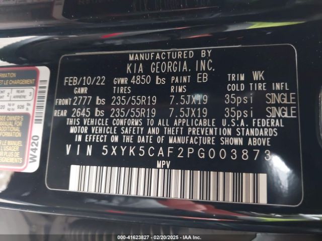 5XYK5CAF2PG003873 KIA Sportage Sx-prestige