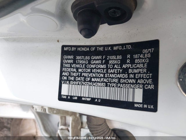 SHHFK7H22HU428683 Honda Civic Lx