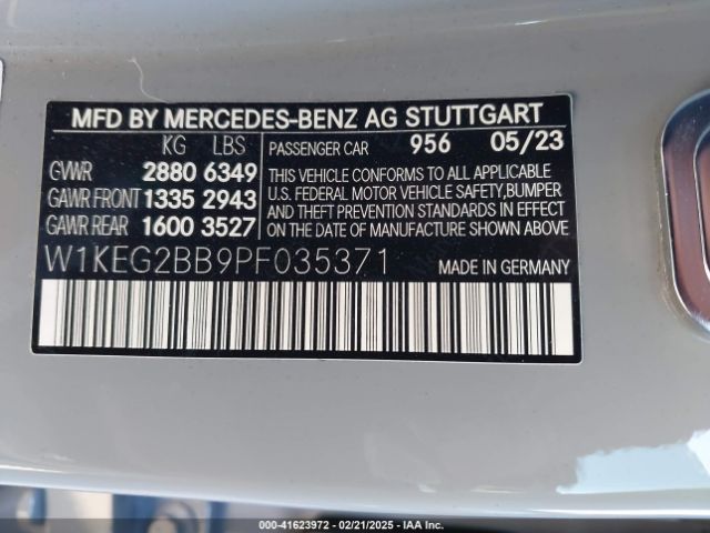 W1KEG2BB9PF035371 Mercedes-Benz Eqe 350