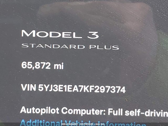 2019 TESLA MODEL 3 5YJ3E1EA7KF297374 Photo 6