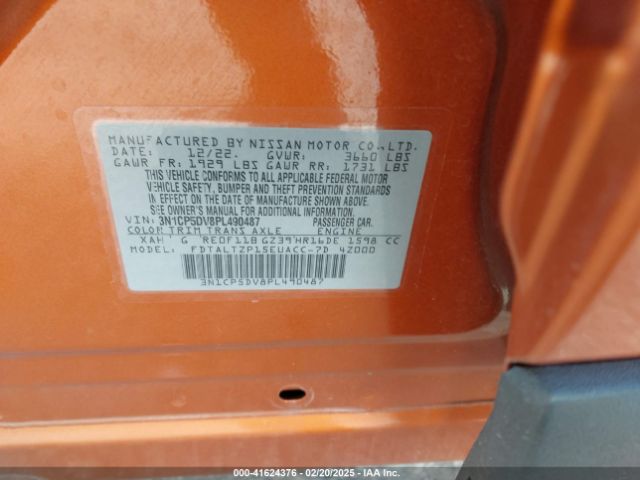 3N1CP5DV8PL490487 Nissan Kicks Sr Xtronic Cvt