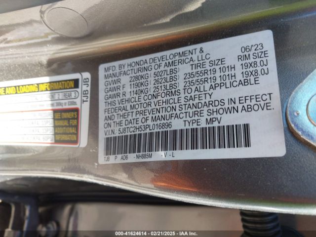 5J8TC2H53PL016896 Acura Rdx Technology Package