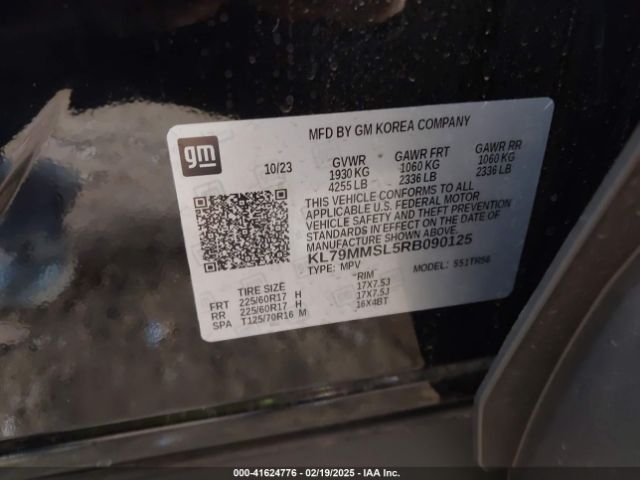 KL79MMSL5RB090125 Chevrolet Trailblazer Fwd Ls