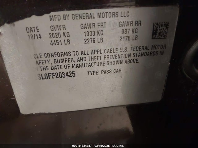 1G11C5SL6FF203425 Chevrolet MALIBU 1LT