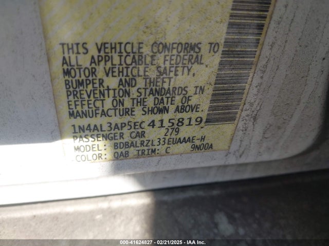 Nissan Altima 2.5 S 2014 1N4AL3AP5EC415819 Image 9