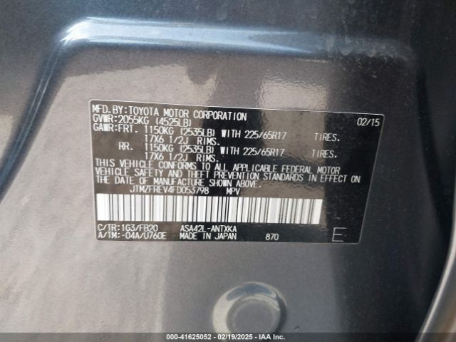 JTMZFREV4FD053798 Toyota RAV4 LE