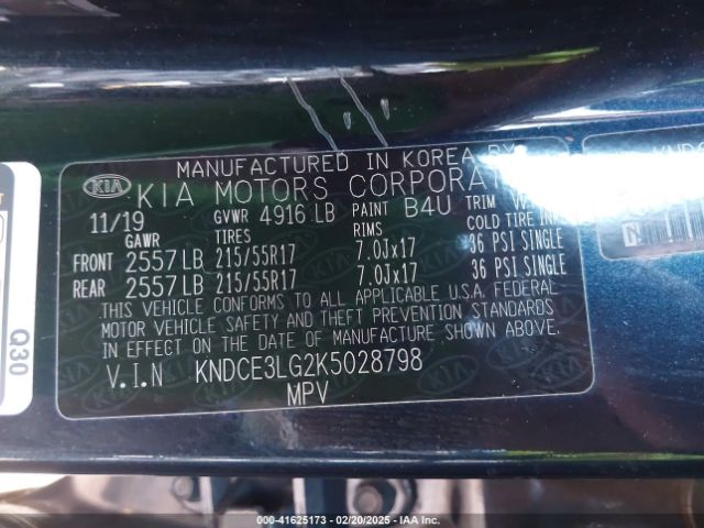 KNDCE3LG2K5028798 KIA Niro Ev Ex Premium
