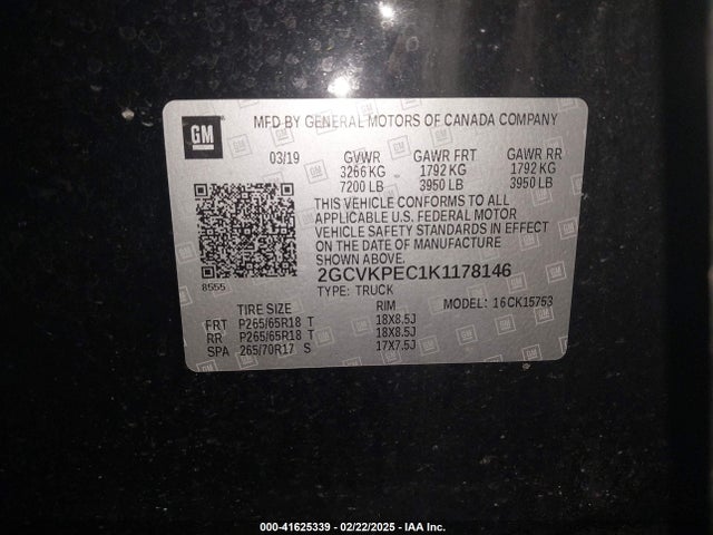 Chevrolet Silverado 1500 Ld Lt 2019 2GCVKPEC1K1178146 Image 9