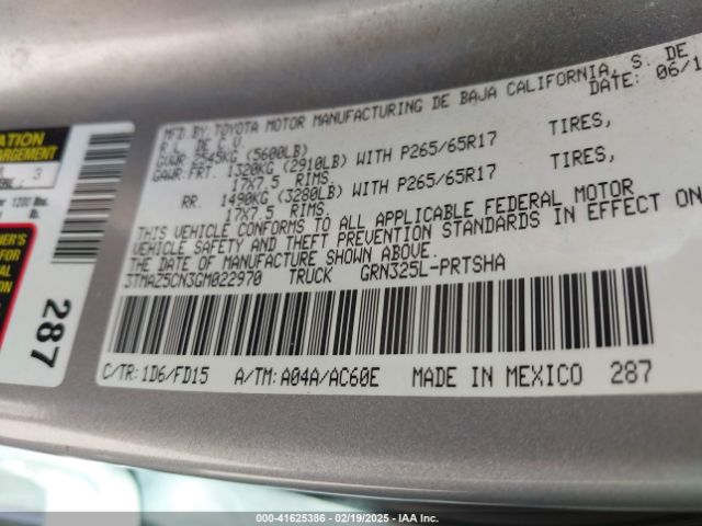 3TMAZ5CN3GM022970 Toyota Tacoma Trd Sport