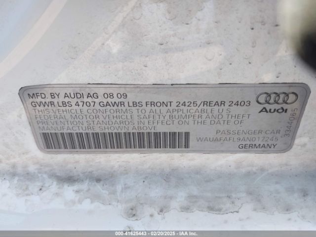 2010 AUDI A4 WAUAFAFL9AN017245 Photo 8