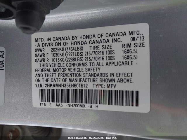 Honda CR-V LX 2014 2HKRM4H35EH601612 Image 9