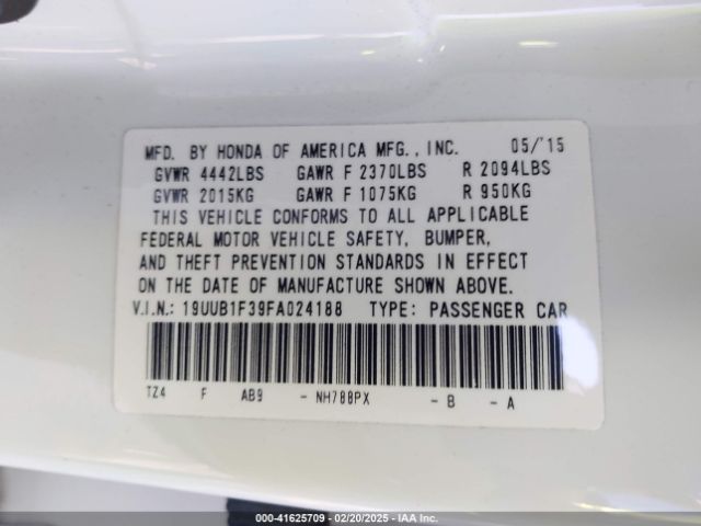 19UUB1F39FA024188 Acura TLX