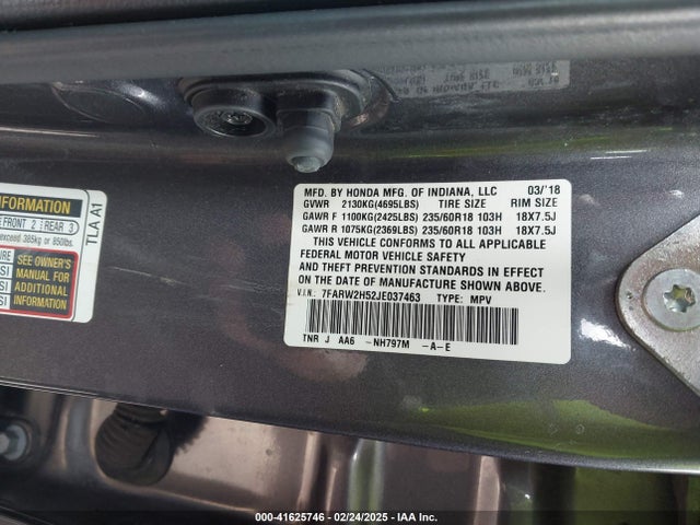 Honda CR-V EX 2018 7FARW2H52JE037463 Image 9