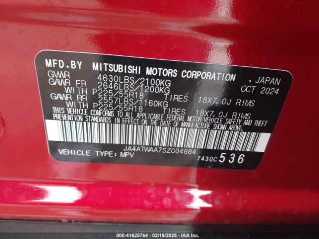 2025 MITSUBISHI ECLIPSE CROSS JA4ATWAA7SZ004884 Photo 8