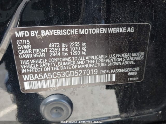 WBA5A5C53GD527019 BMW 528I