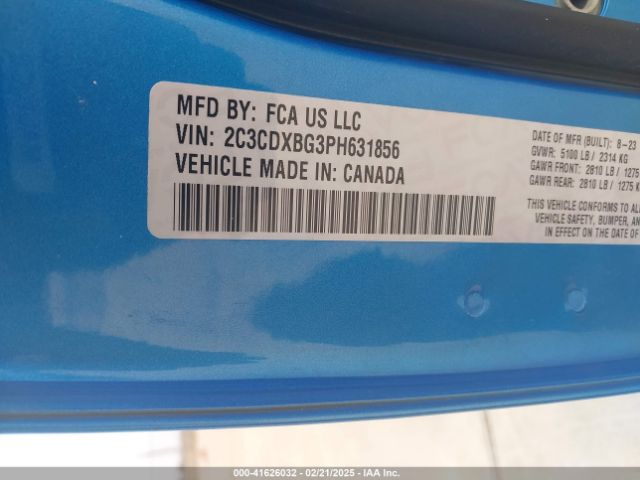 2C3CDXBG3PH631856 Dodge Charger Sxt