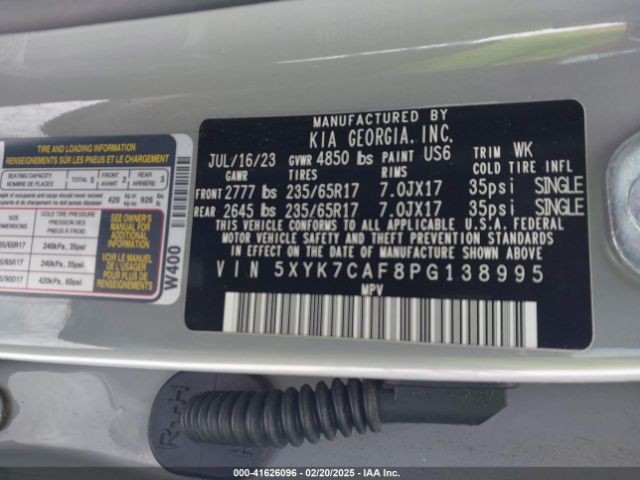 5XYK7CAF8PG138995 KIA Sportage X-pro Prestige