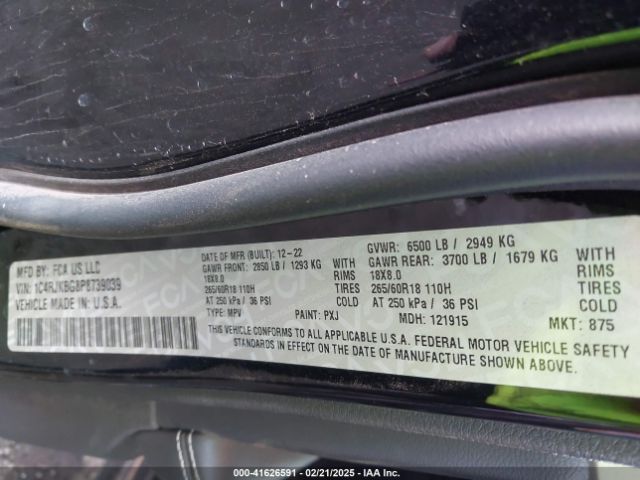 1C4RJKBG8P8739039 Jeep 2023