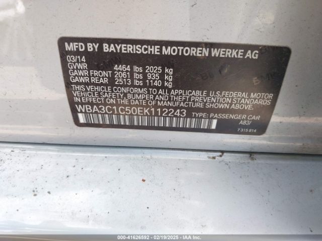 WBA3C1C50EK112243 BMW 2014