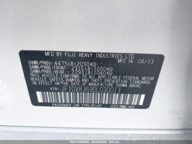 2013 SUBARU IMPREZA WRX JF1GV8J69DL030013 Photo 8