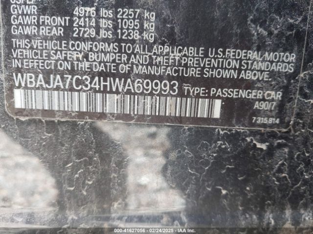 WBAJA7C34HWA69993 BMW 530i Xdrive