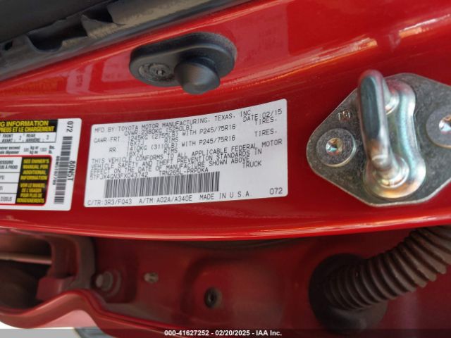 5TFJX4GN3FX043742 Toyota Tacoma Prerunner