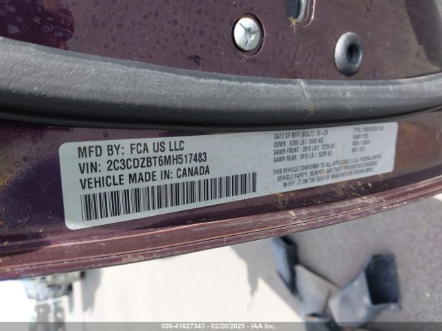 2021 DODGE CHALLENGER 2C3CDZBT6MH517483 Photo 8