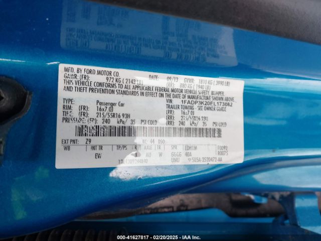 1FADP3K20EL173882 Ford FOCUS SE