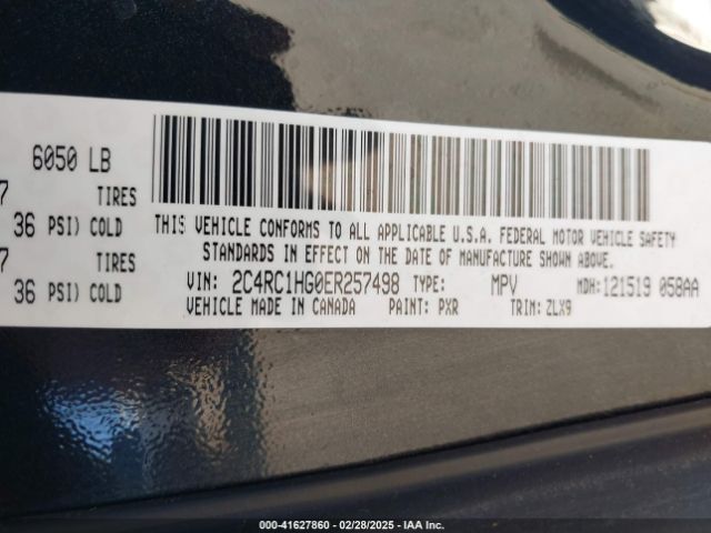 2C4RC1HG0ER257498 Chrysler Town & Country S