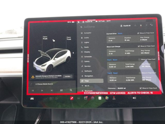 5YJYGDEE1MF231359 Tesla Model Y Long Range Dual Motor All-wheel Drive