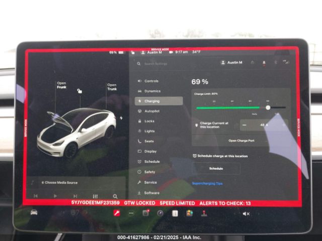 5YJYGDEE1MF231359 Tesla Model Y Long Range Dual Motor All-wheel Drive
