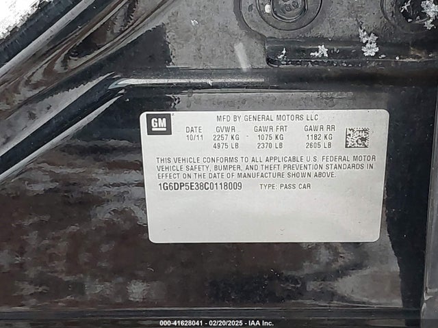 2012 CADILLAC CTS 1G6DP5E38C0118009 Photo 8