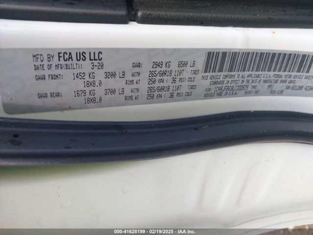 1C4RJFBG9LC333575 Jeep Grand Cherokee Limited 4x4