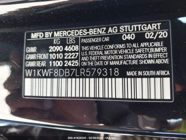 W1KWF8DB7LR579318 Mercedes-Benz C 300