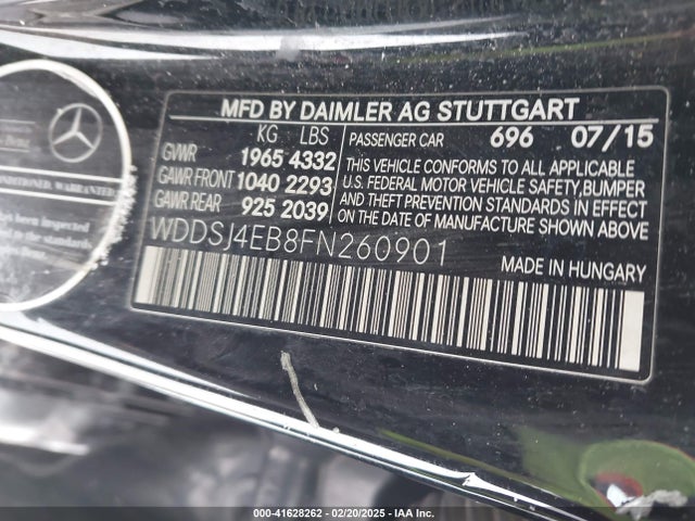 WDDSJ4EB8FN260901 Mercedes-Benz CLA 250