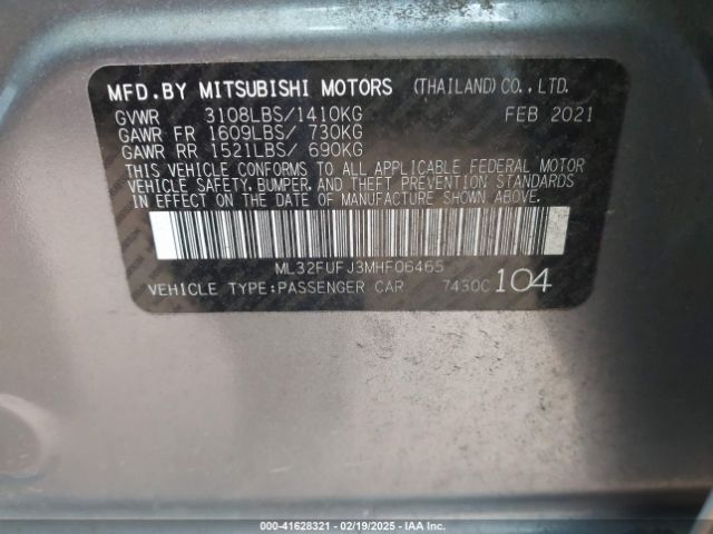 ML32FUFJ3MHF06465 Mitsubishi Mirage G4 Carbonite Edition/es/le