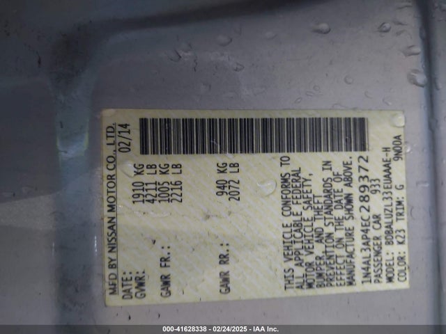 Nissan Altima 2.5 Sv 2014 1N4AL3AP4EC289372 Image 9