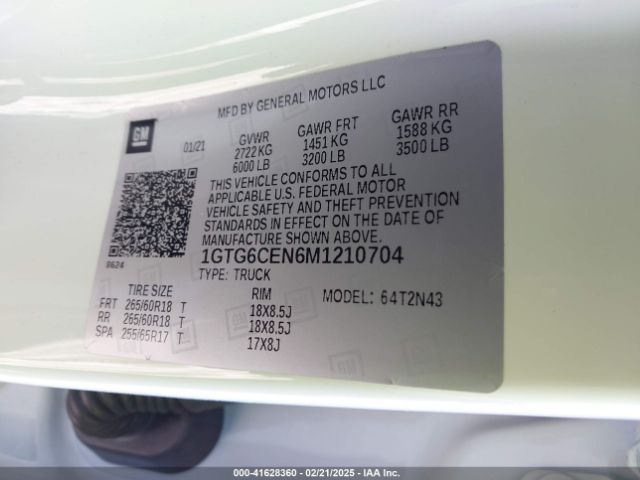 1GTG6CEN6M1210704 GMC Canyon 4wd  Short Box Elevation