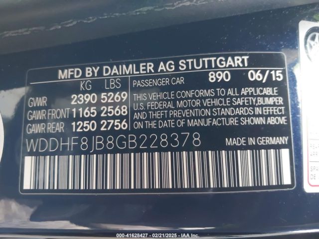 2016 MERCEDES-BENZ E 350 WDDHF8JB8GB228378 Photo 8