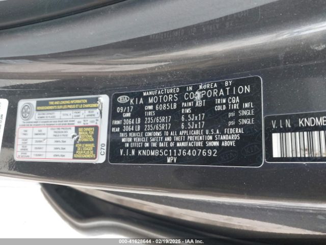 KNDMB5C11J6407692 KIA SEDONA LX