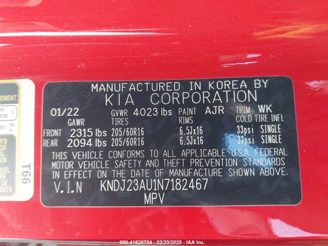 KIA mpi nu 2022 KNDJ23AU1N7182467 Image 9