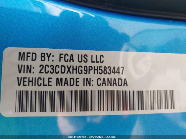 2C3CDXHG9PH583447 Dodge CHARGER GT