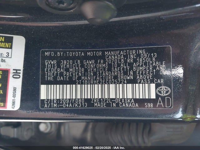 Toyota Corolla S Plus 2014 2T1BURHE2EC025724 Image 9