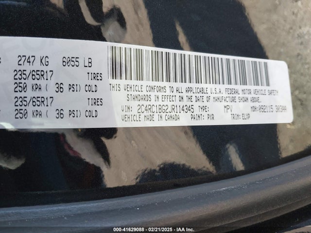 Chrysler Pacifica Touring L 2018 2C4RC1BG2JR114345 Image 9