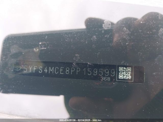 5YFS4MCE8PP159599 Toyota COROLLA SE