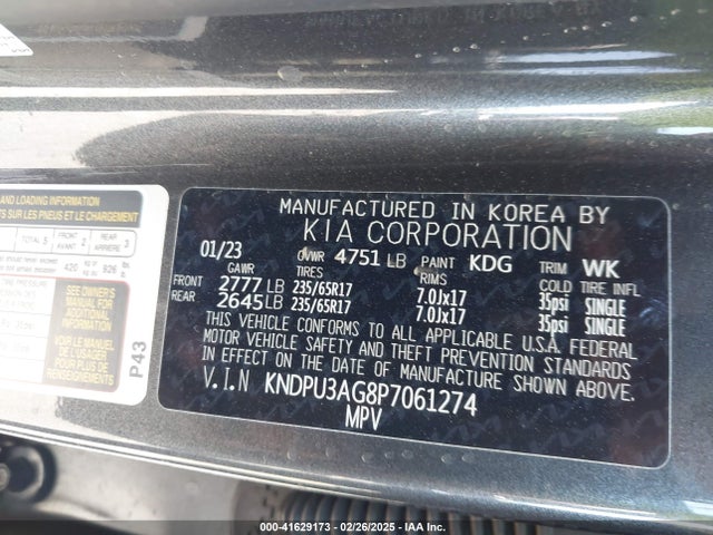 KNDPU3AG8P7061274 KIA t-gdi gamma ii