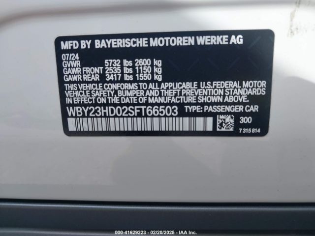 WBY23HD02SFT66503 BMW I4 Edrive40