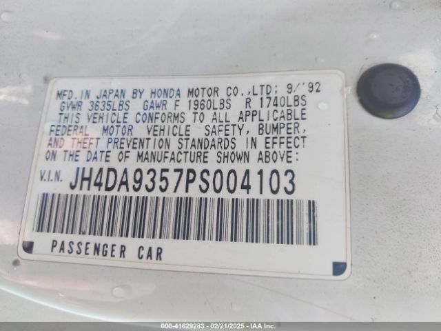 1993 ACURA INTEGRA JH4DA9357PS004103 Photo 8