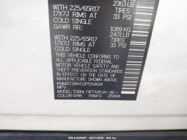 Nissan ROGUE SV 2018 KNMAT2MV0JP554614 Image 9