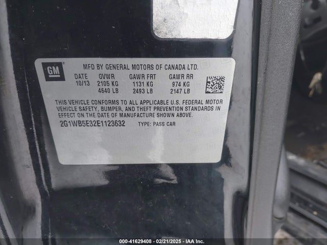2G1WB5E32E1123632 Chevrolet Impala Limited Lt